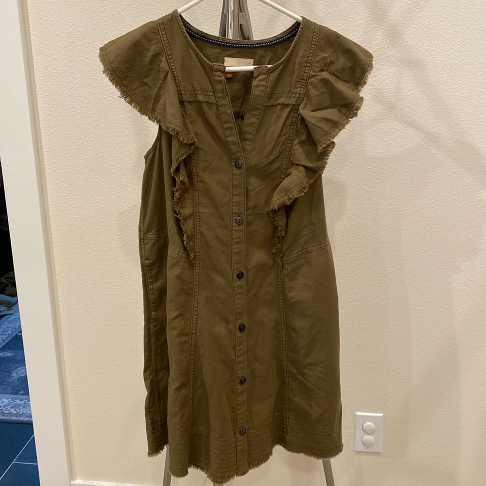 Anthropologie Pilcro Flutter-Sleeve Dress